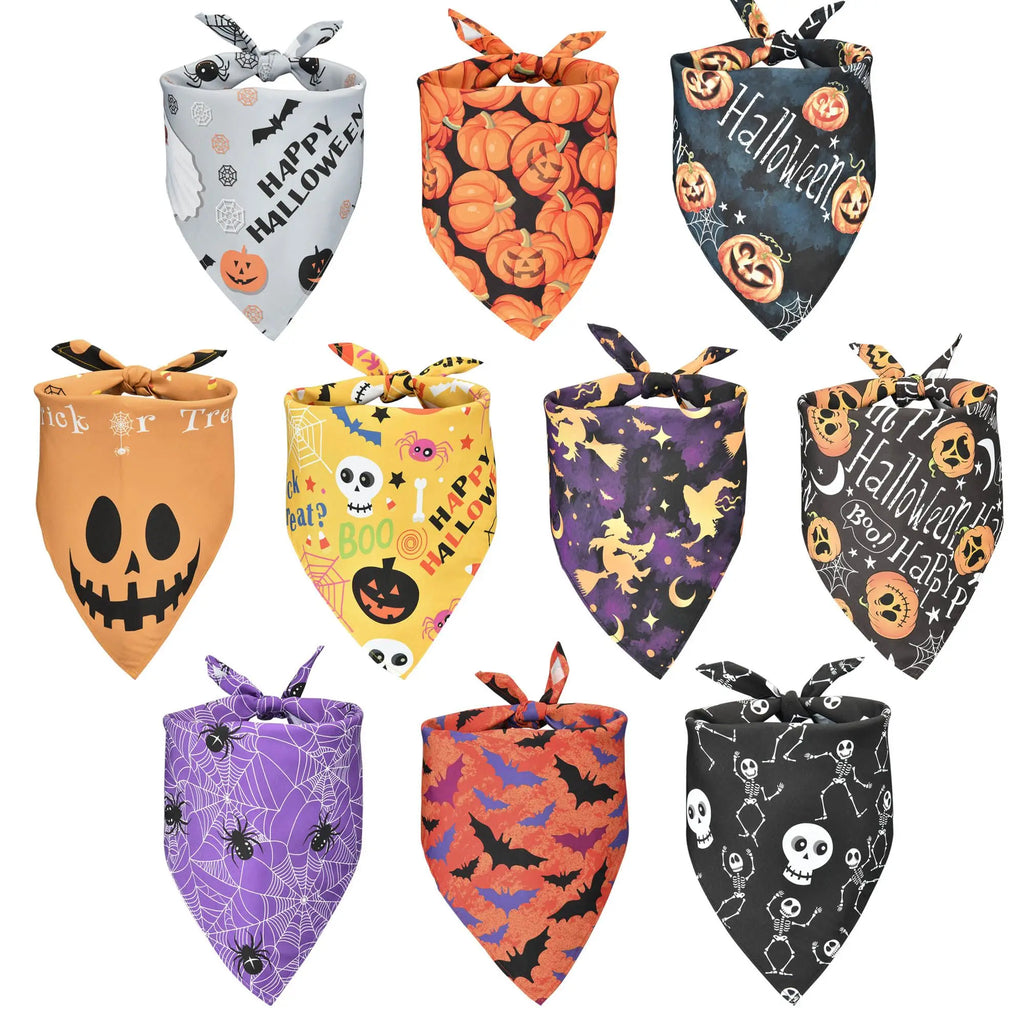 Halloween Dog Bandana Triangle Pet Scarf Costume Accessories