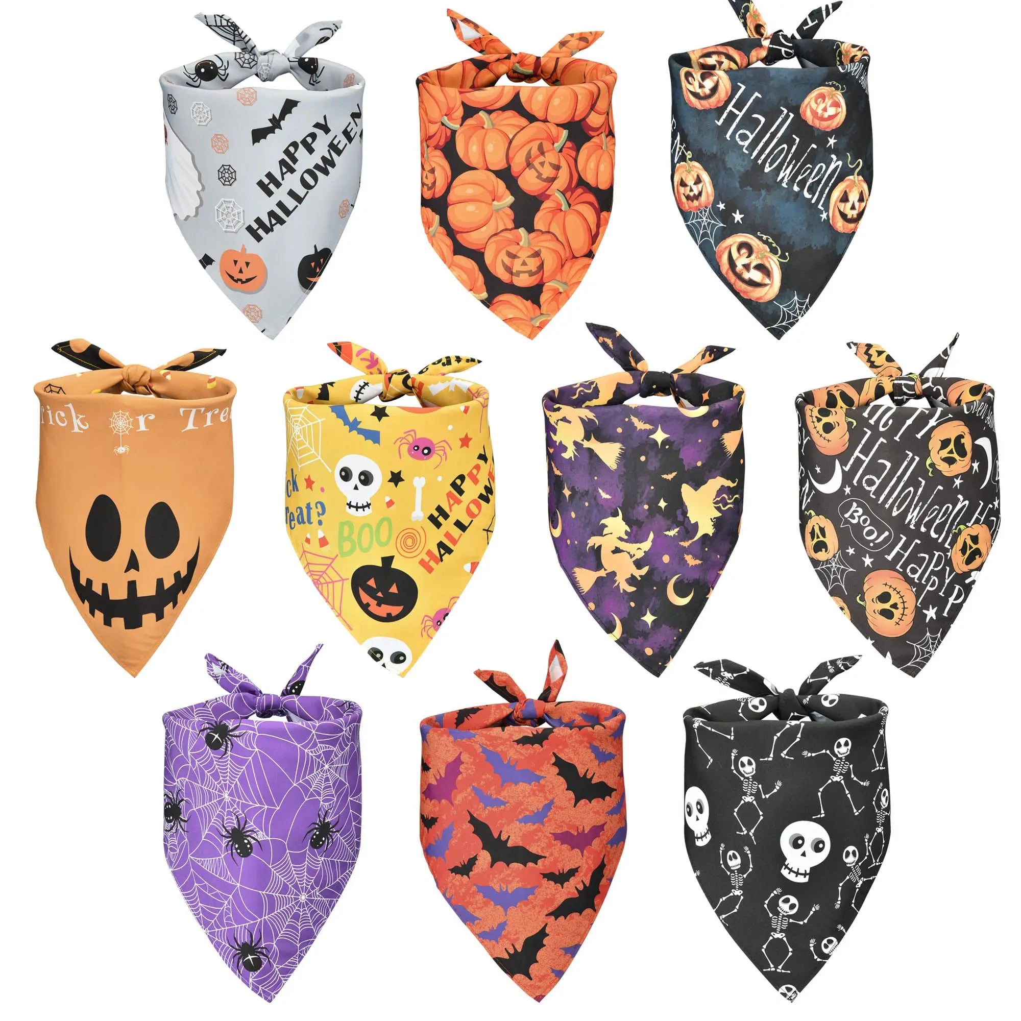 Halloween Dog Bandana Triangle Pet Scarf Costume Accessories