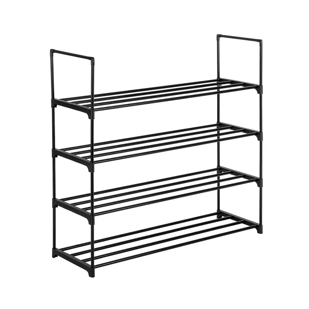 2-Pack Gray 4-Tier Shoe Rack Tower Organizers