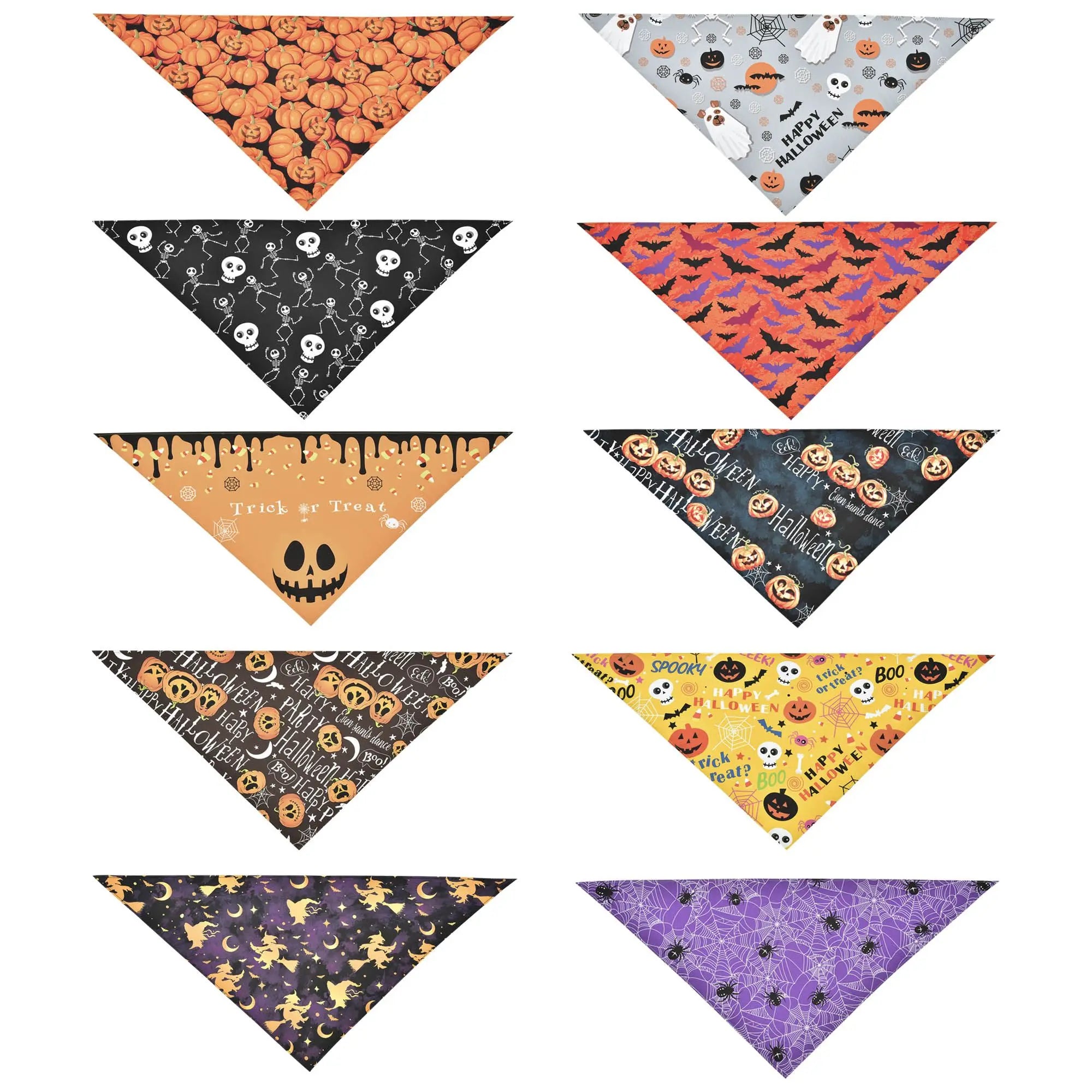 Halloween Dog Bandana Triangle Pet Scarf Costume Accessories