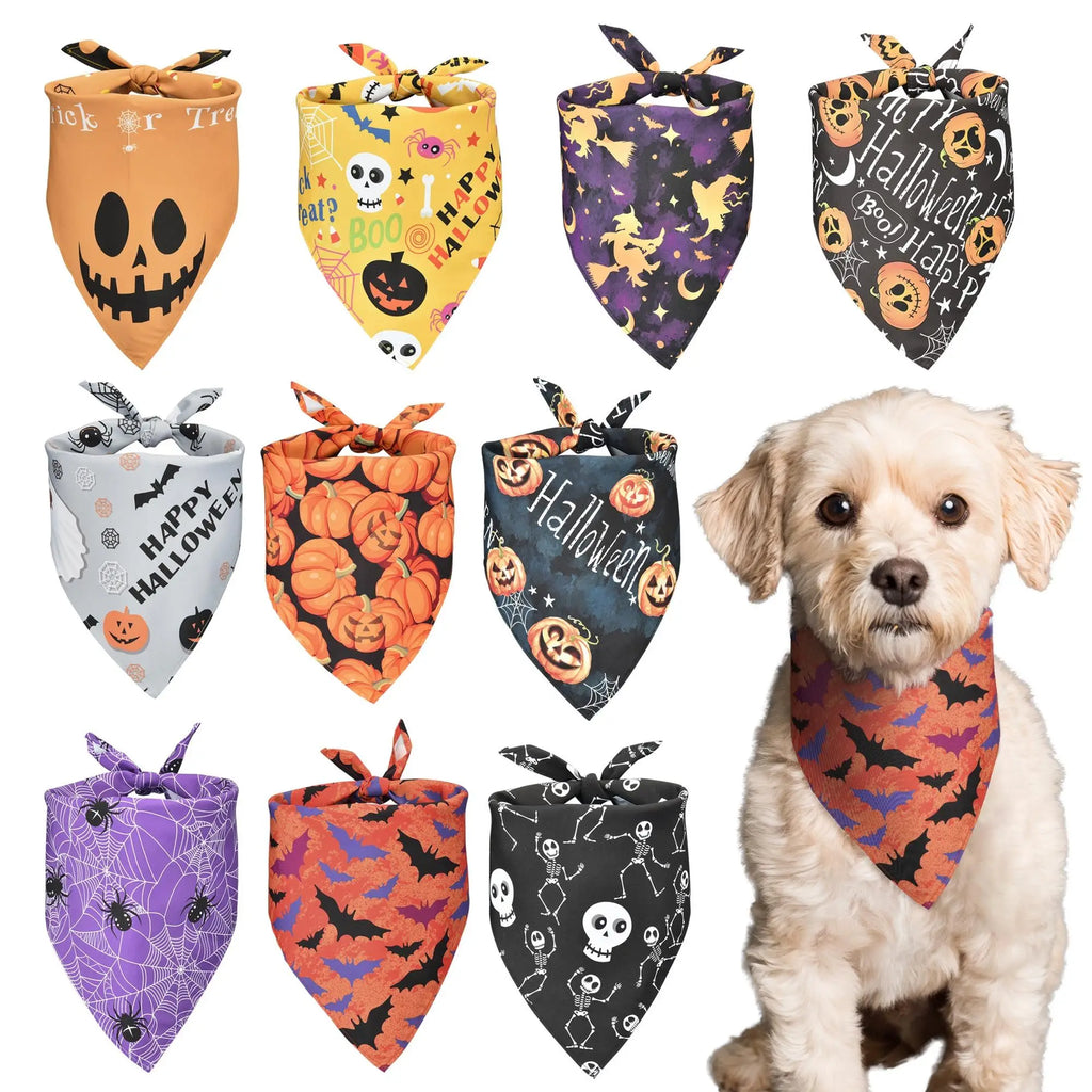 Halloween Dog Bandana Triangle Pet Scarf Costume Accessories