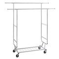 Heavy Duty 600 lb Adjustable Double Rod Garment Rack