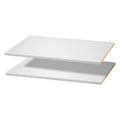 2 Tier Melamine Cabinet Shelf Organizer White Closet Wardrobe Storage