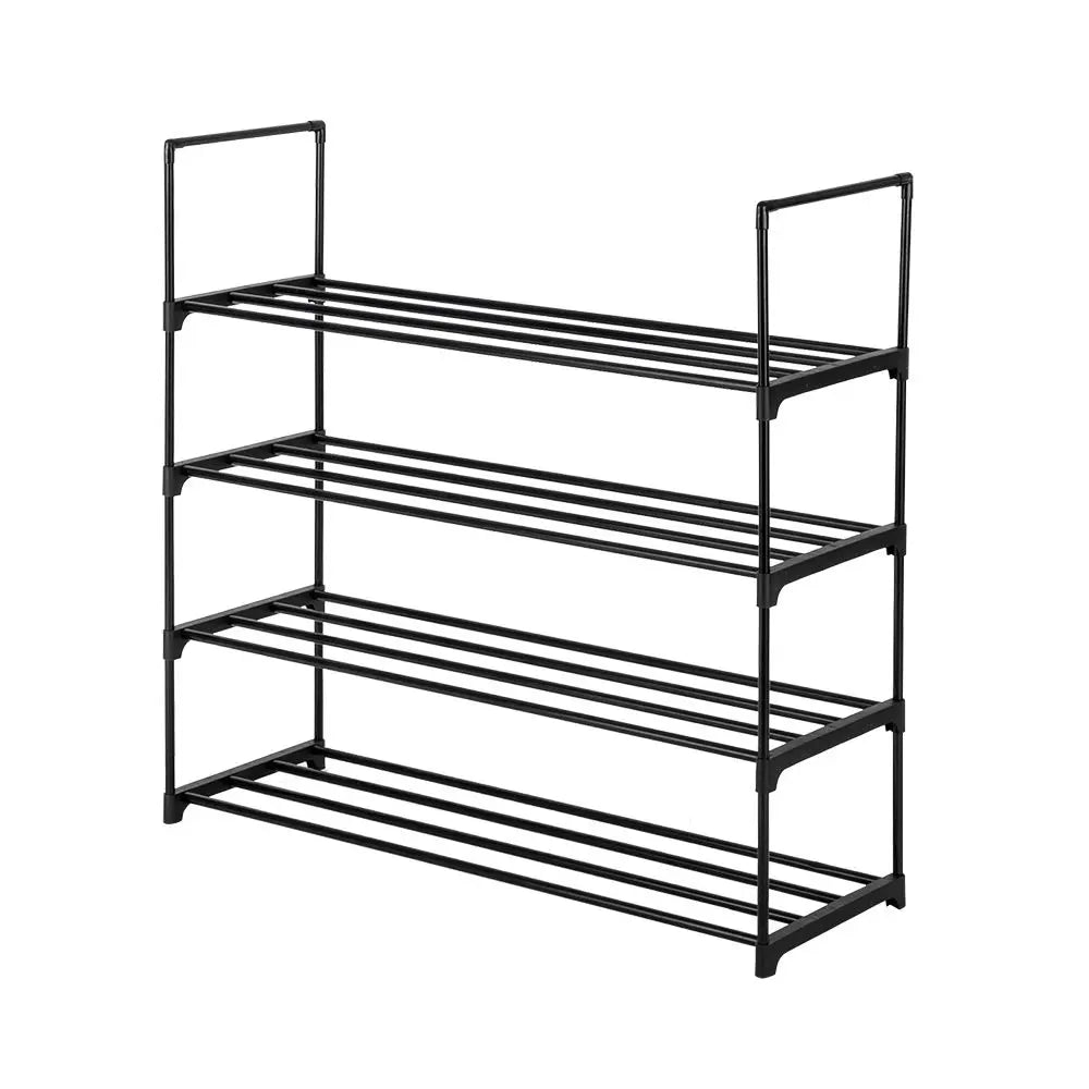 2-Pack Gray 4-Tier Shoe Rack Tower Organizers