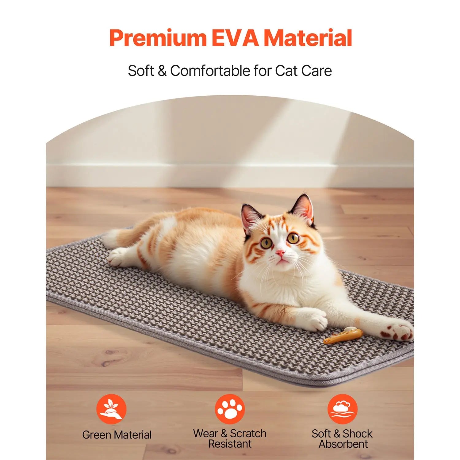 Honeyco XL Cat Litter Mat Double Layer Waterproof Non Slip 24 x 15 Inch