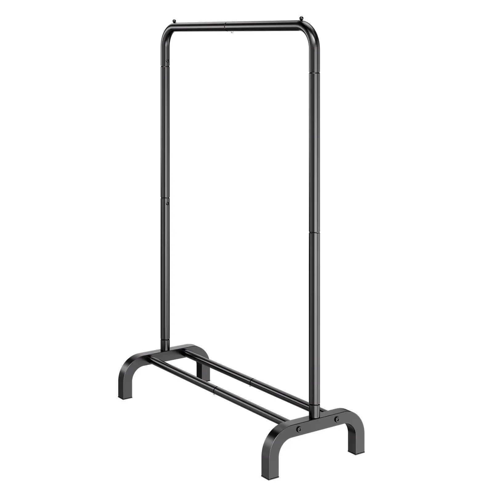 Heavy Duty Garment Rack Clothing Hanging Rod Bottom Storage Black