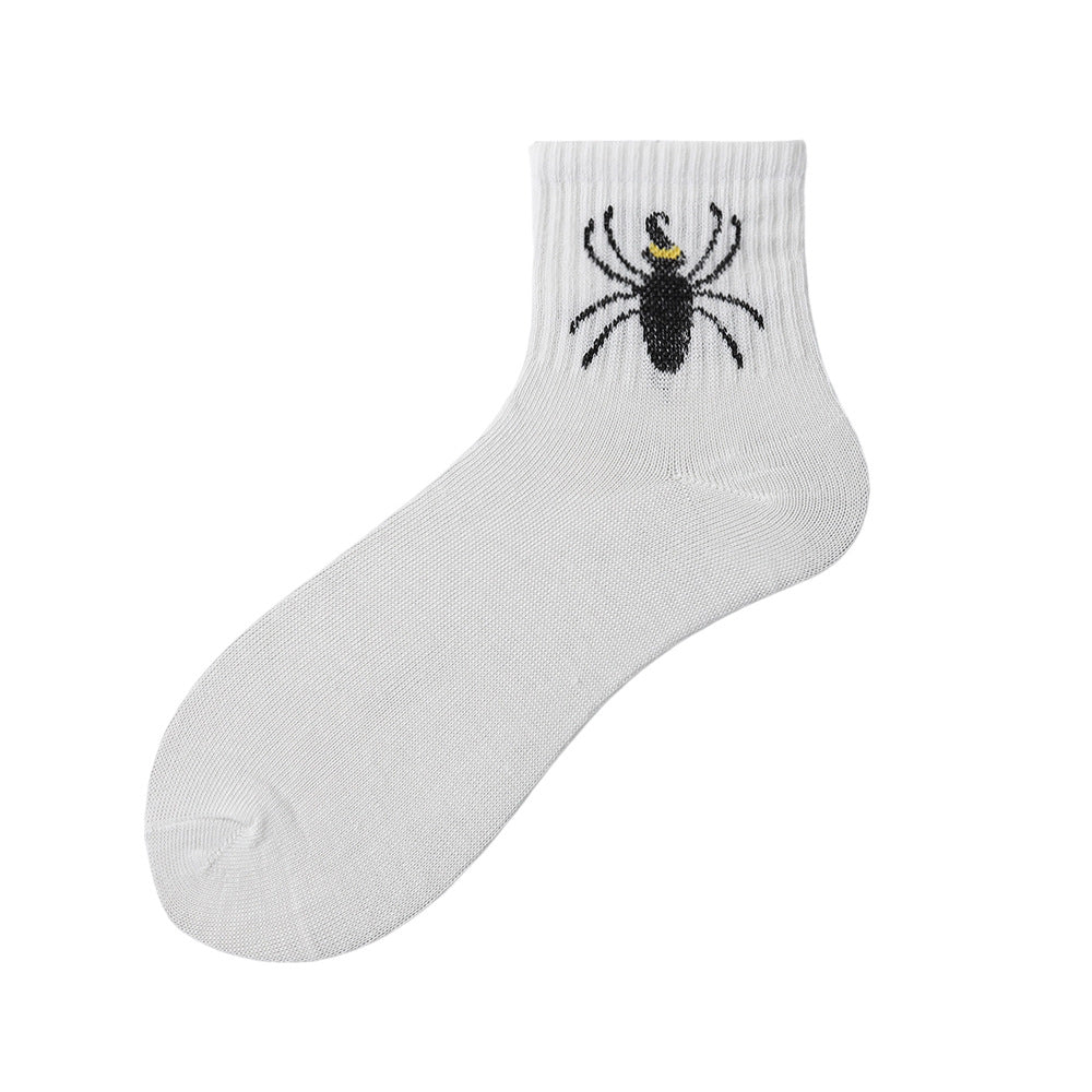 Halloween Ghost and Spider Socks, Beige, 1 Pair product detail