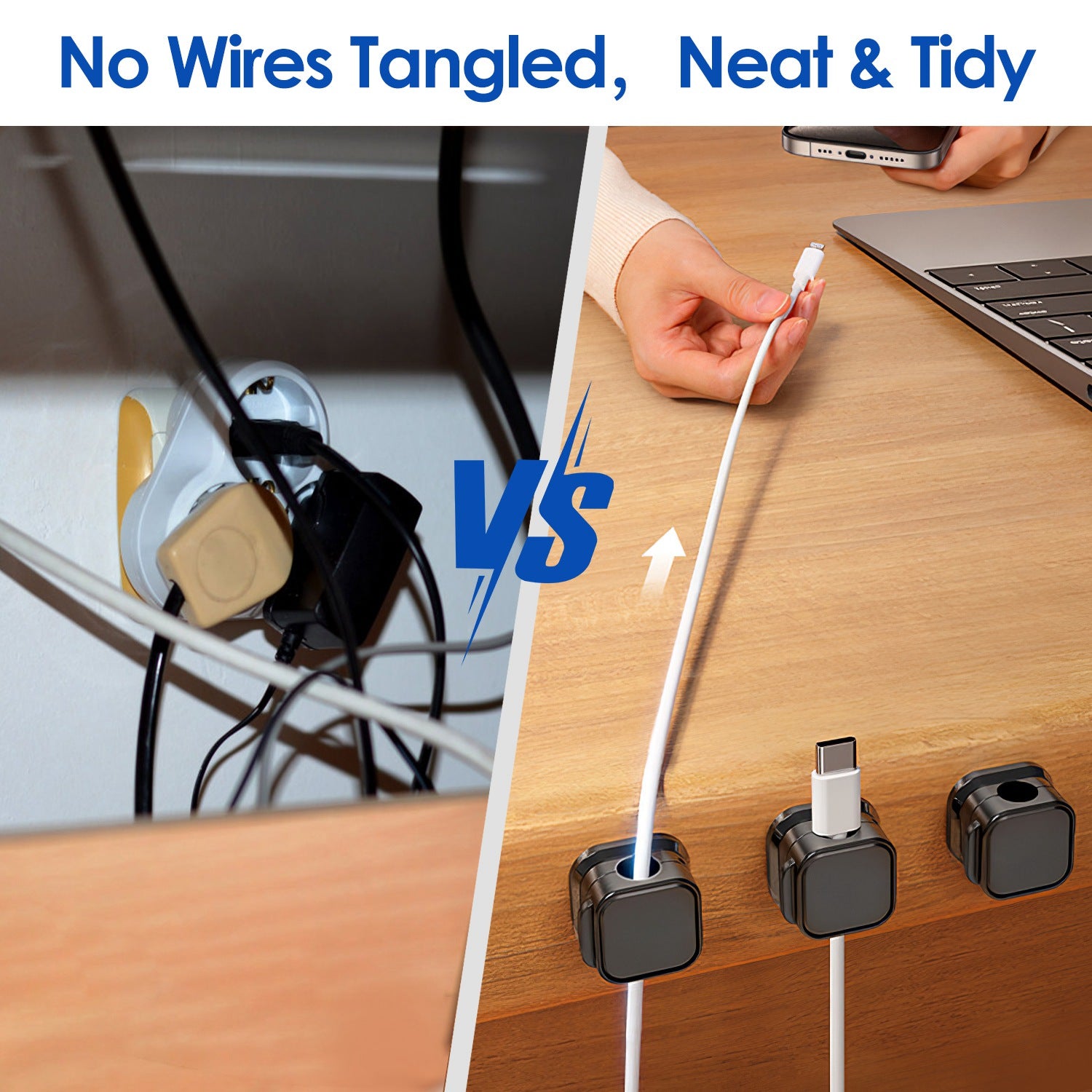 6-Pack Magnetic Cable Organizer Clips detail 4