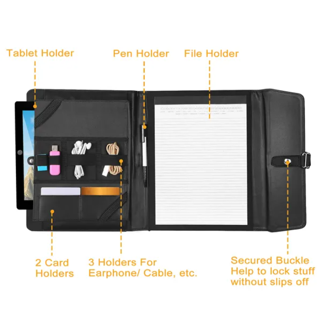 Leather Business Document Organizer Portfolio product detail