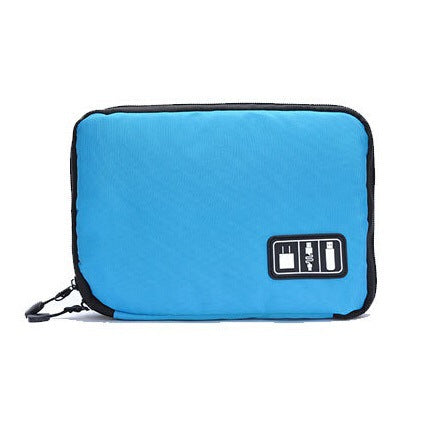 Travel Cable and Electronics Organizer Pouch - Blue