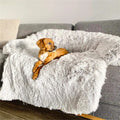 Light gray soft dog bed
