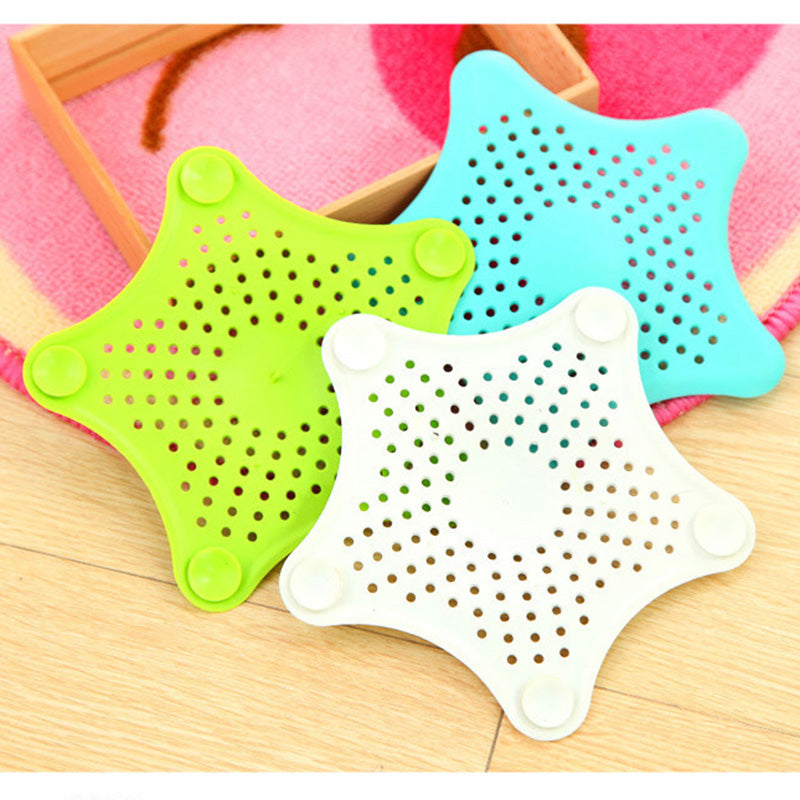 3-Pack Starfish Sink Hair Catcher Set - Blue