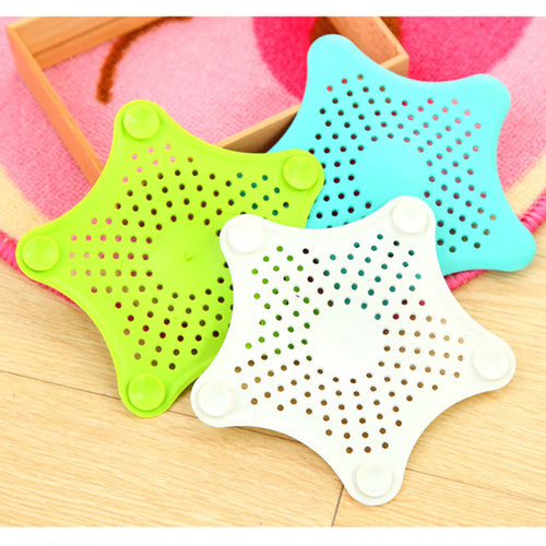 3-Pack Starfish Sink Hair Catcher Set - Blue
