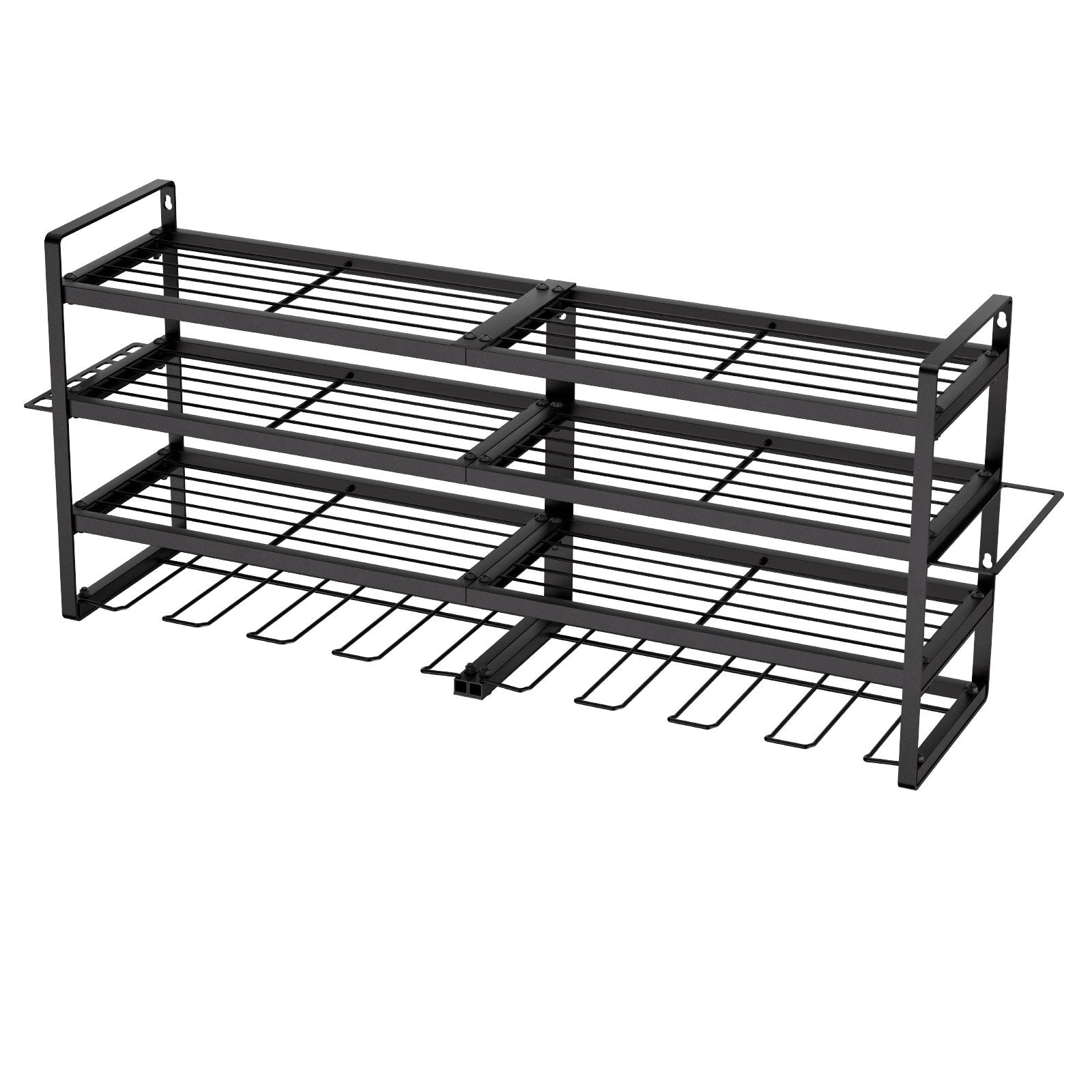 4-Layer Power Tool Organizer with 8 Drill Holders