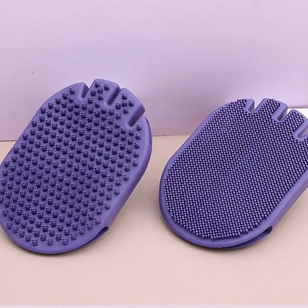 Dual-Sided Pet Shampoo Massage Brush - Purple product detail