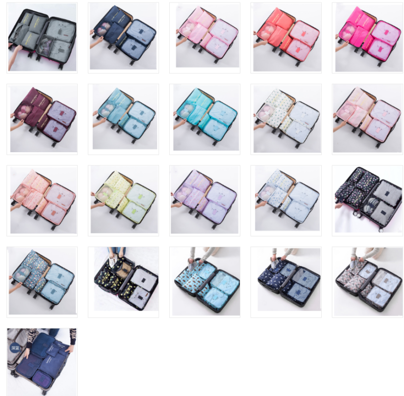 Waterproof Nylon Travel Packing Cube Organizer Bag product detail