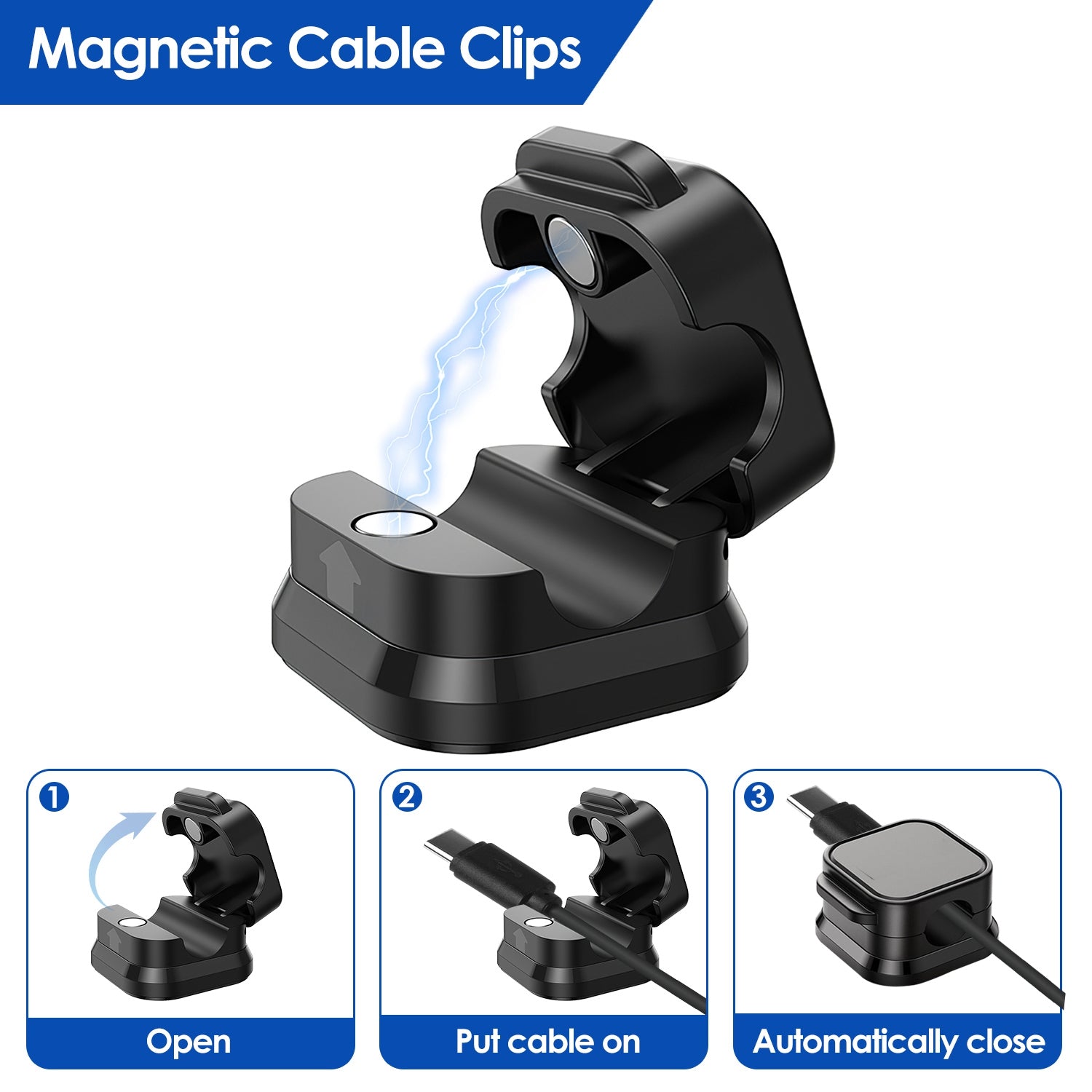 6-Pack Magnetic Cable Organizer Clips detail 2