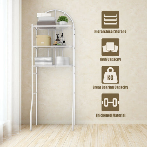 3-Tier Over-the-Toilet Bathroom Storage Rack detail 2
