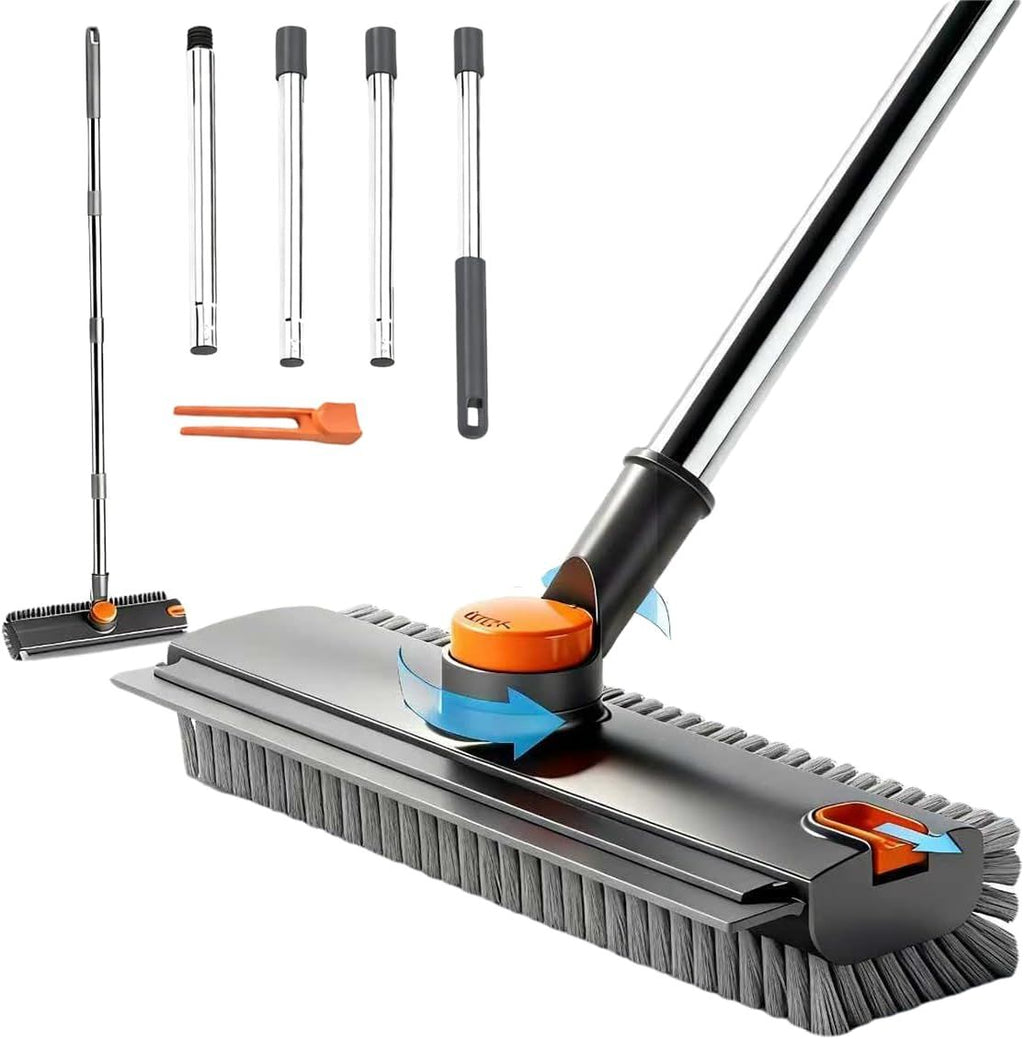 54-Inch 3-in-1 Floor Scrub Brush with Squeegee