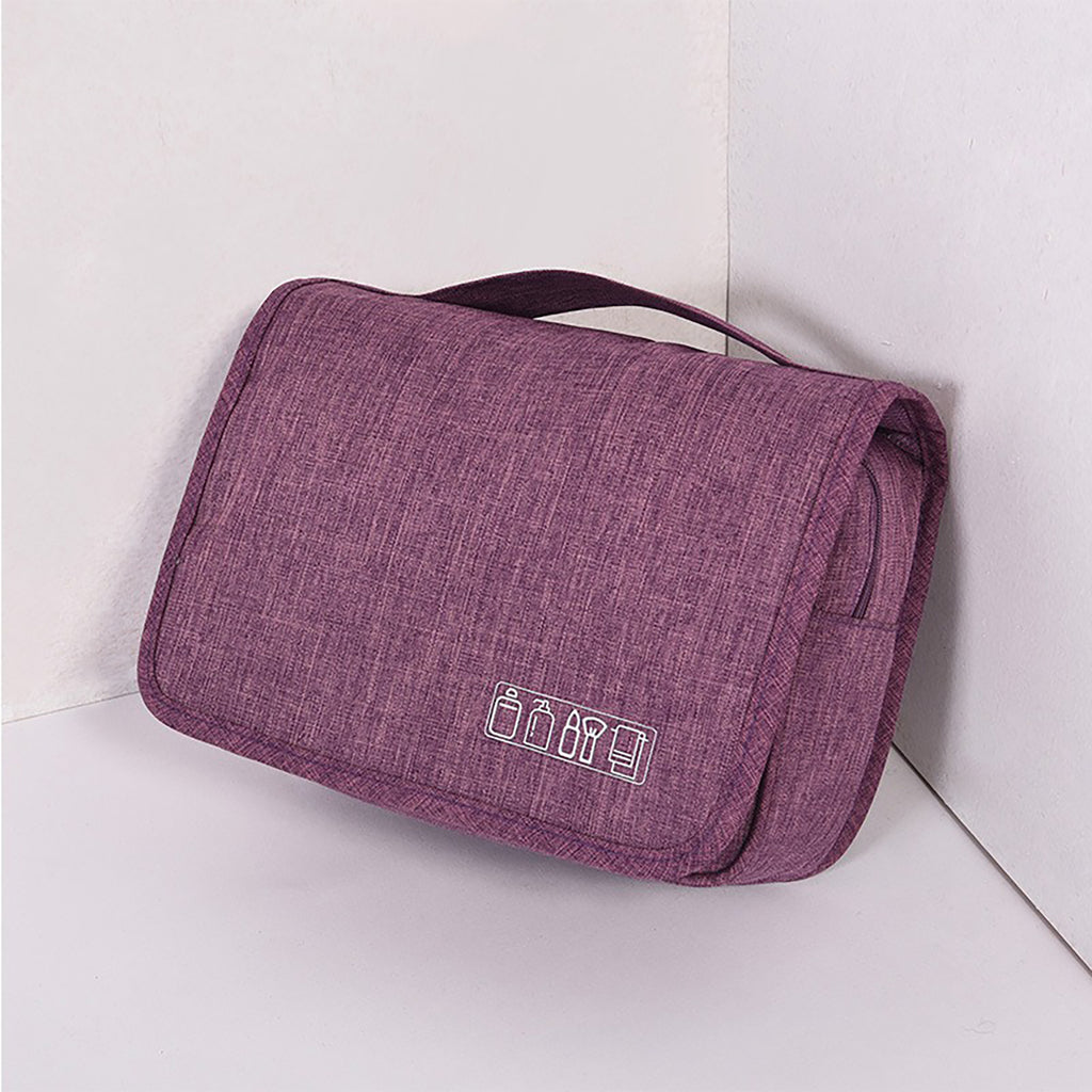 Large Hanging Travel Toiletry Organizer Bag - Purple