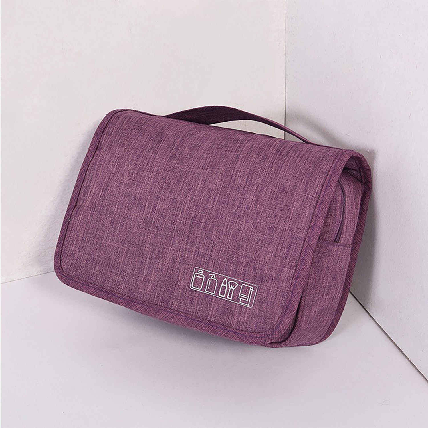 Large Hanging Travel Toiletry Organizer Bag - Purple