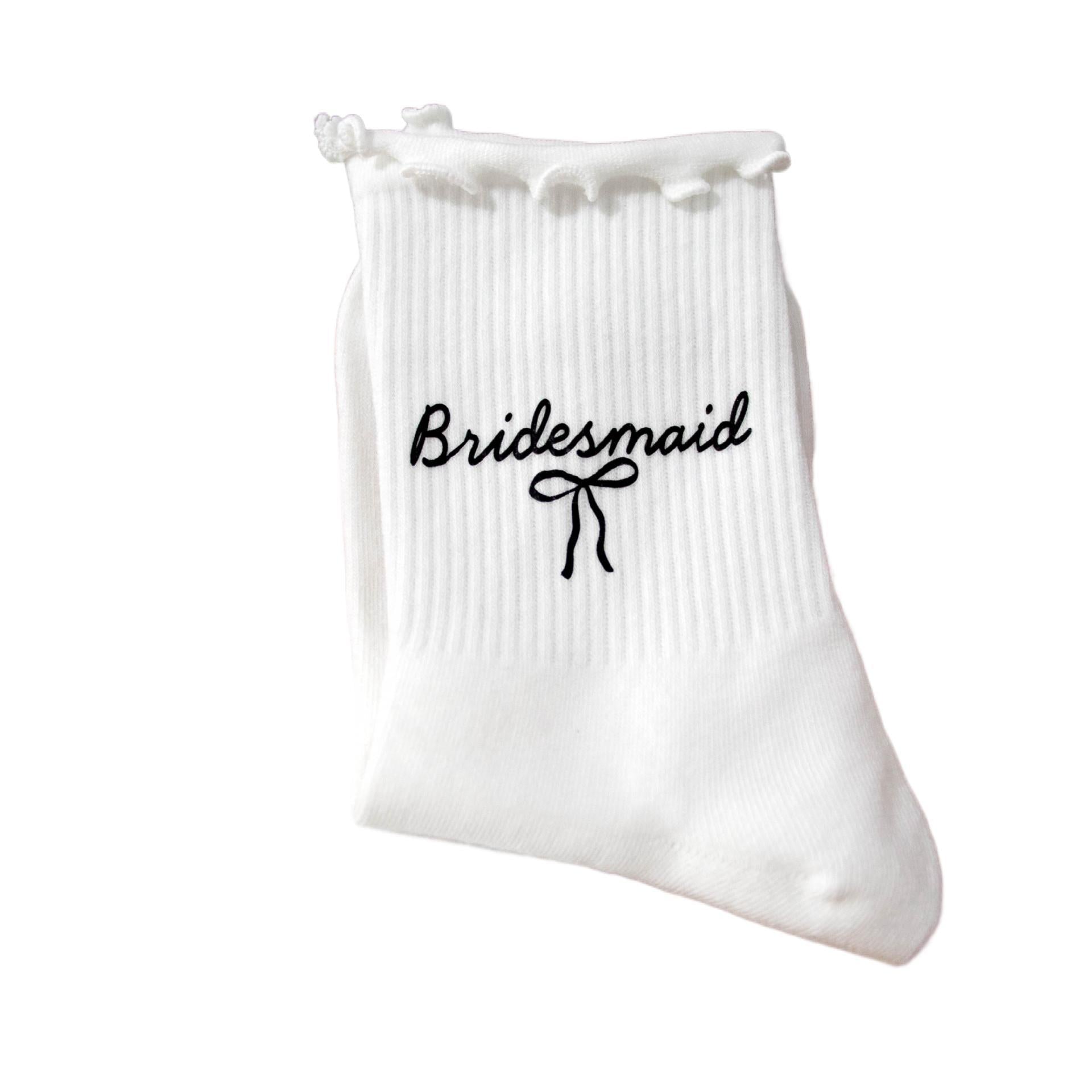 Lace-Trimmed Bride Mid-Calf Socks product detail
