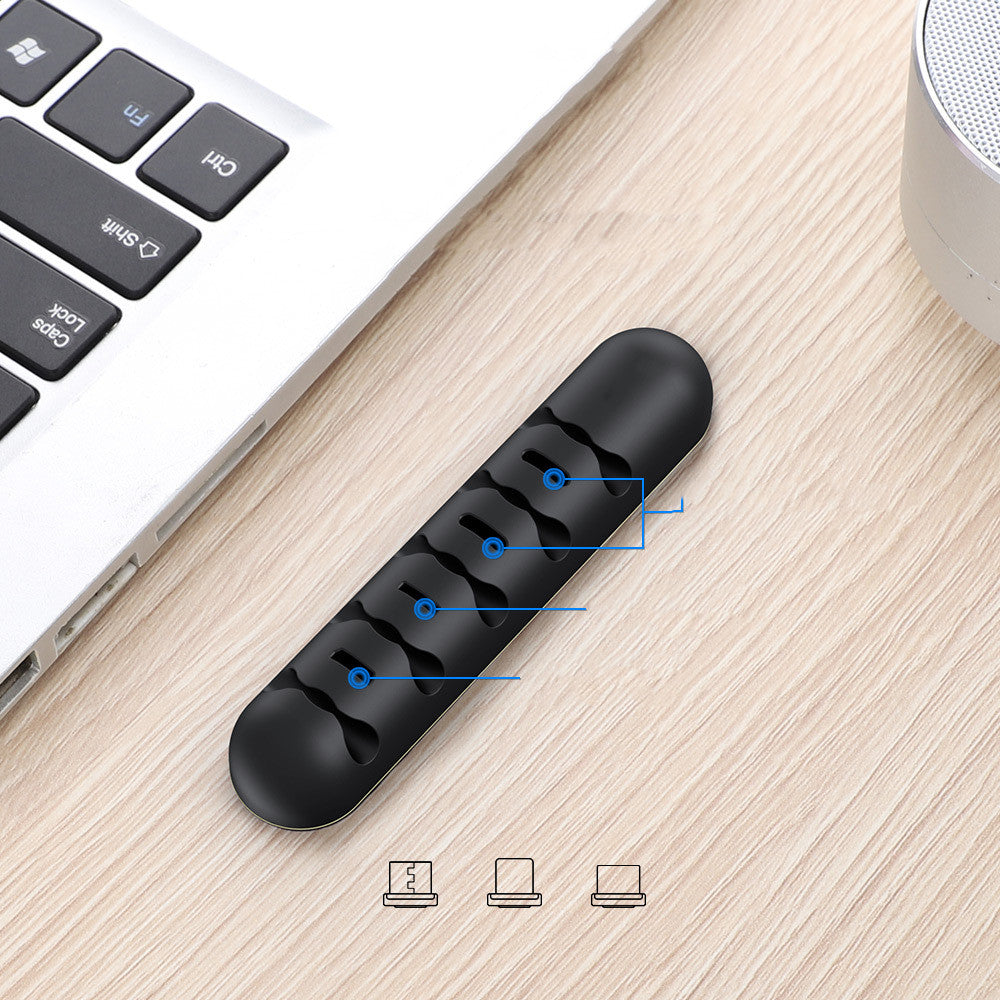 3-Port Silicone Desktop Cable Organizer product detail