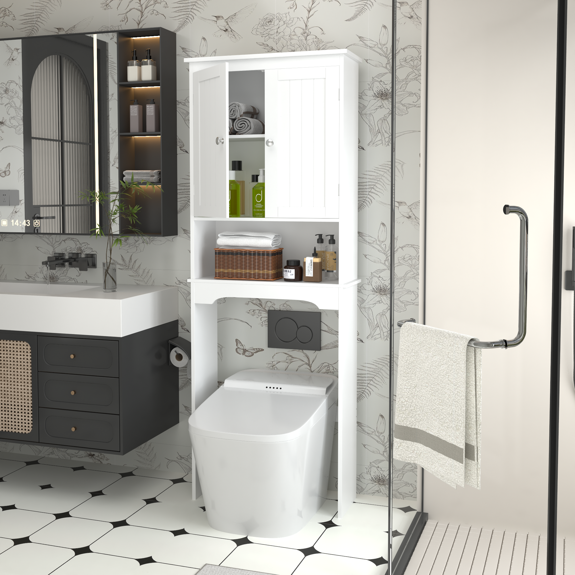Over-toilet cabinet dimensions