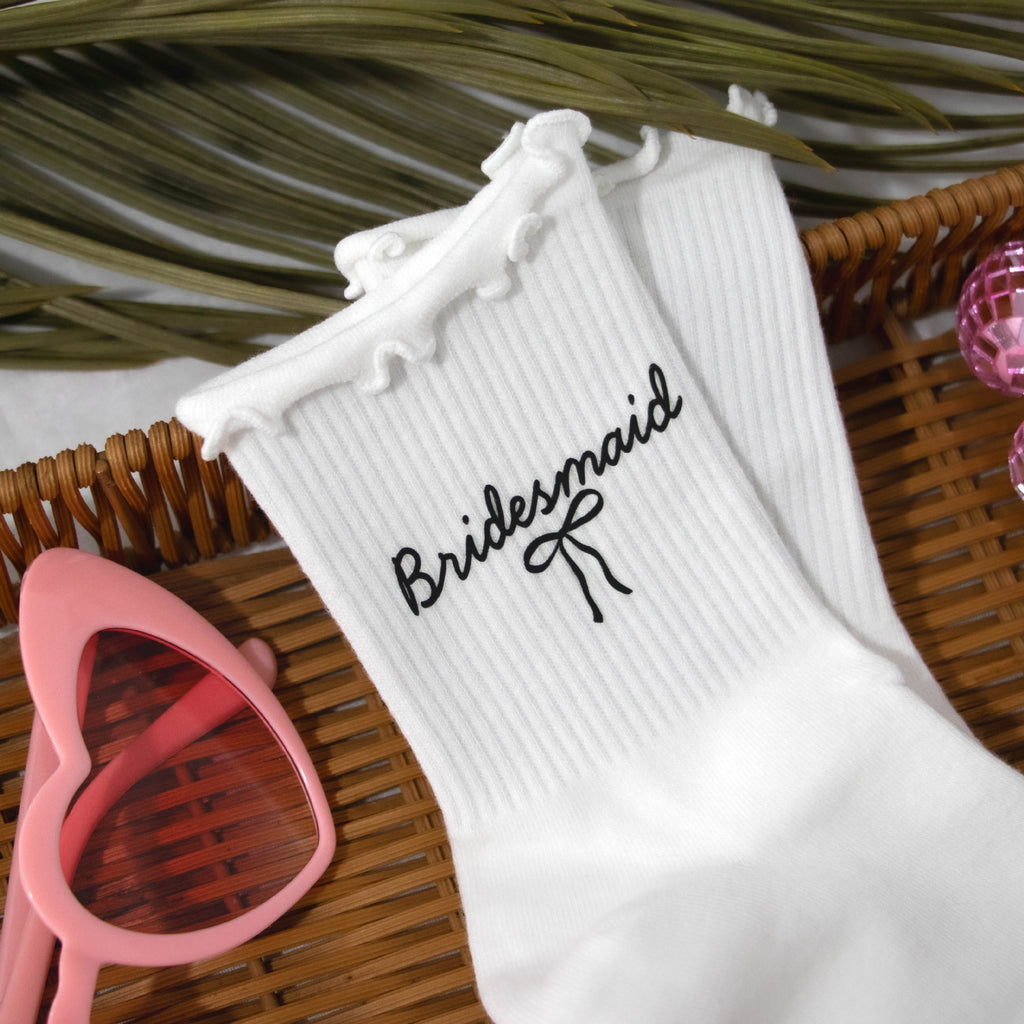 Lace-Trimmed Bride Mid-Calf Socks product detail