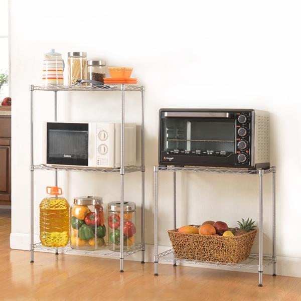 Chrome multi-tier kitchen organizer