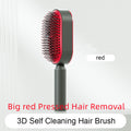 One-Touch Self-Cleaning Detangling Hair Brush - Red