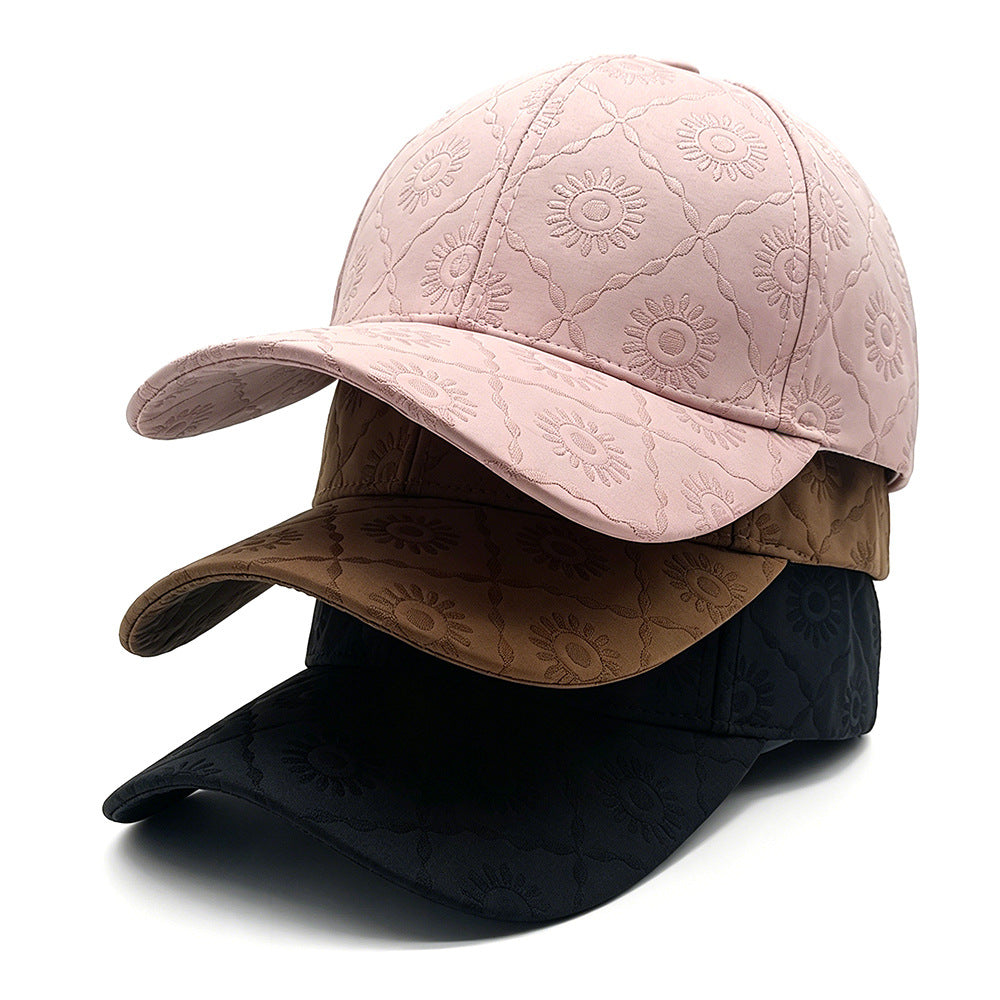 Checkered Korean-Style Baseball Cap, Black product detail
