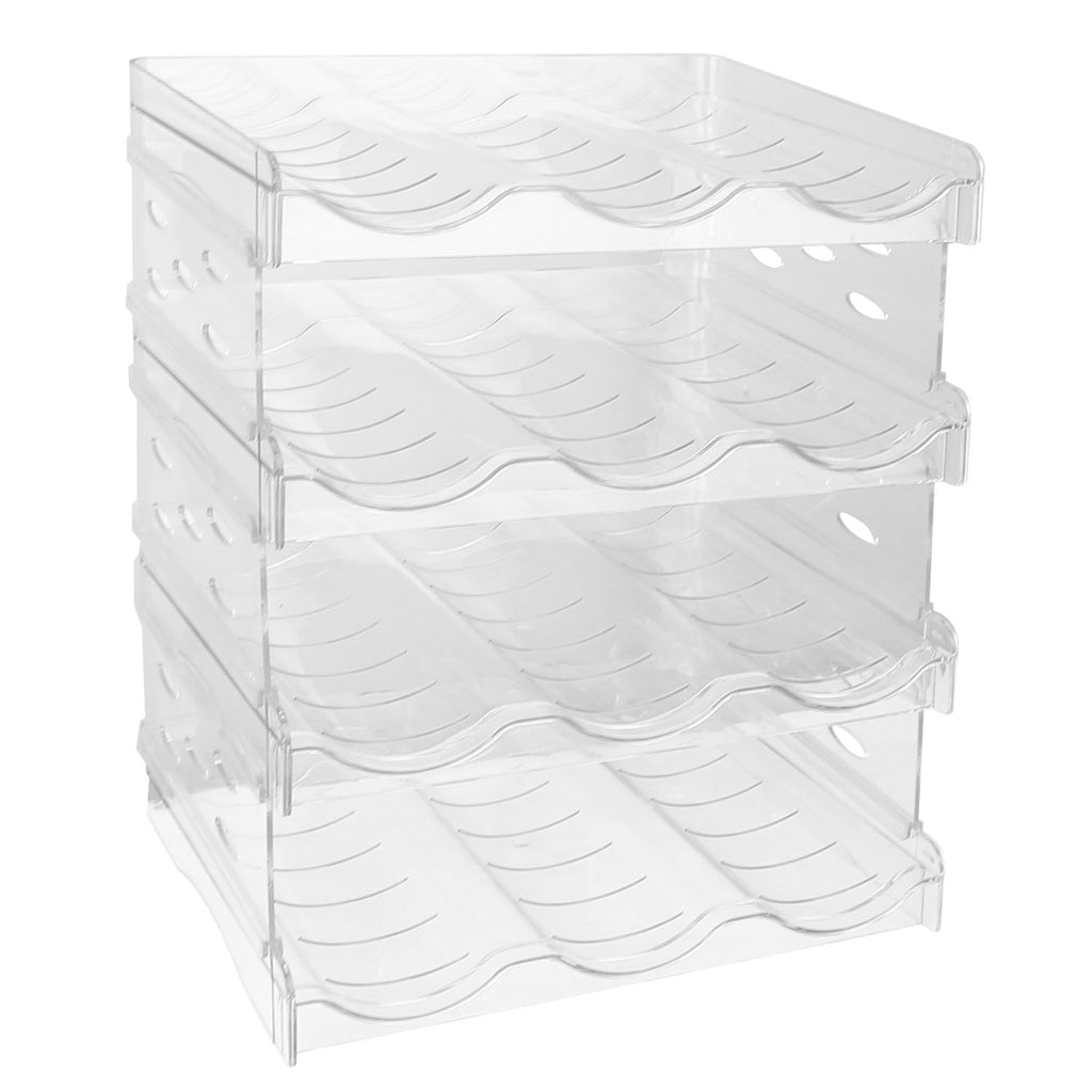 4-Tier Stackable 12-Bottle Refrigerator Organizer product detail