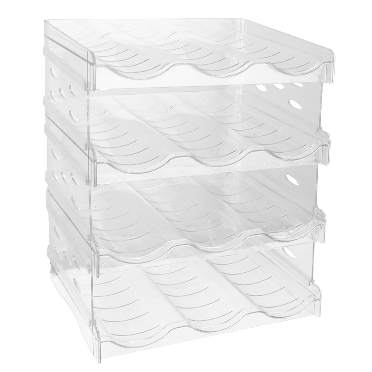 4-Tier Stackable 12-Bottle Refrigerator Organizer product detail