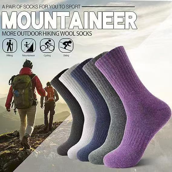 Fleece-Lined Thermal Cashmere Socks, Black