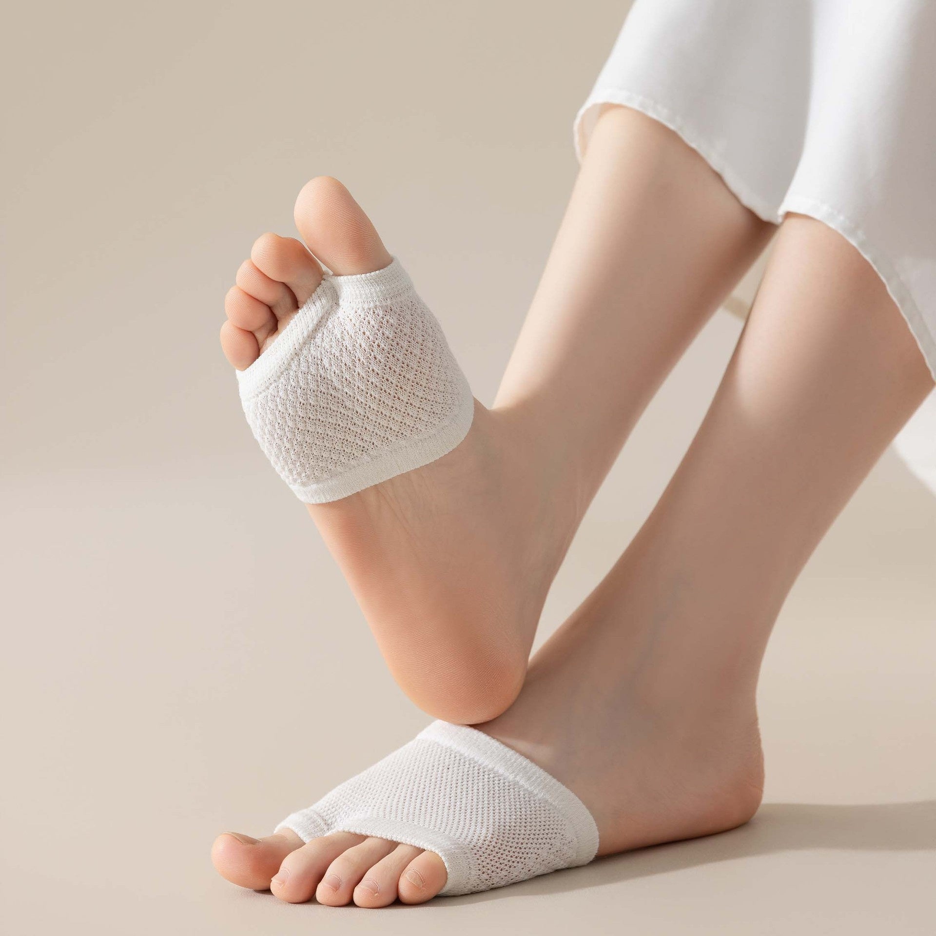 Women's Thin Cotton Half Socks, Black product detail