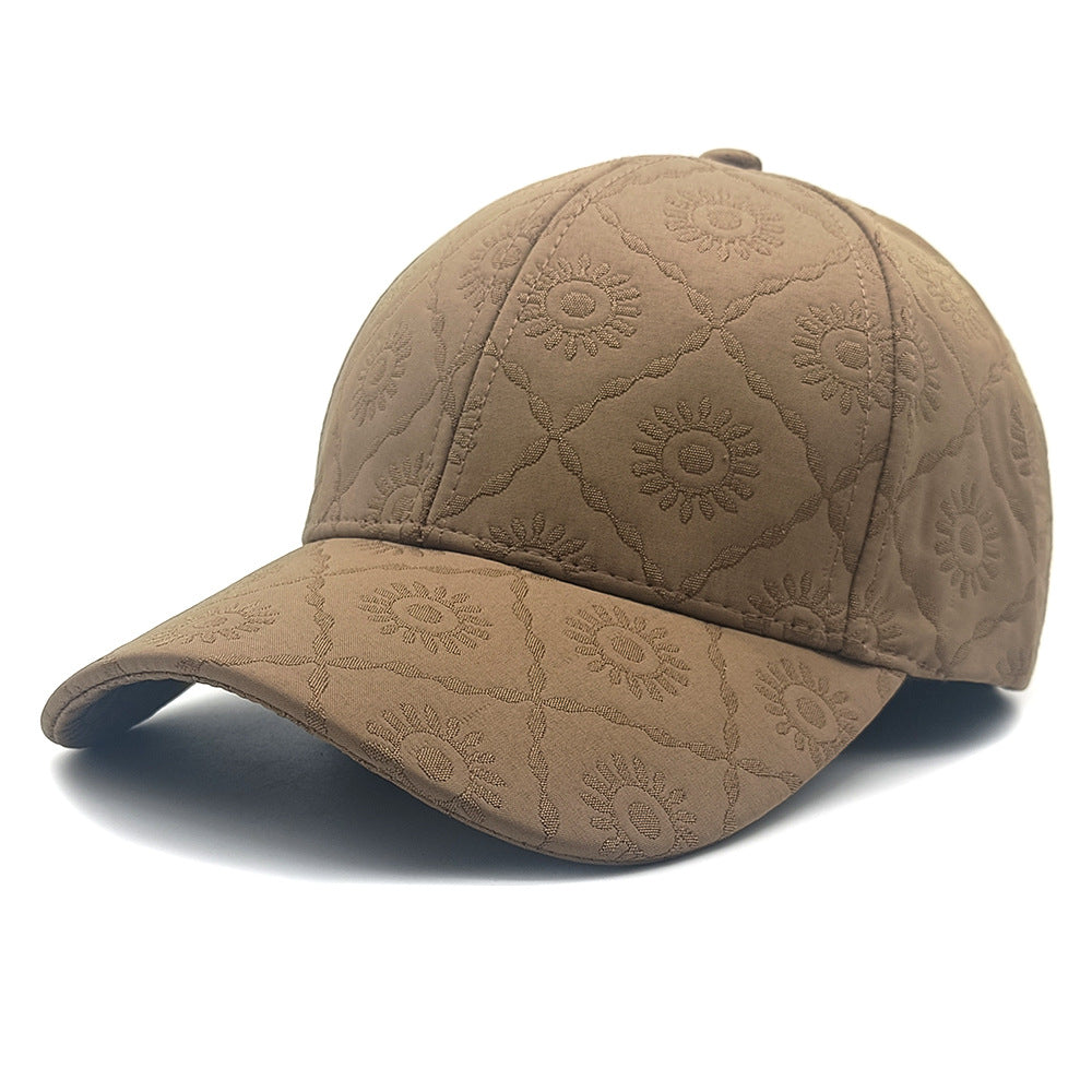Checkered Korean-Style Baseball Cap, Black product detail