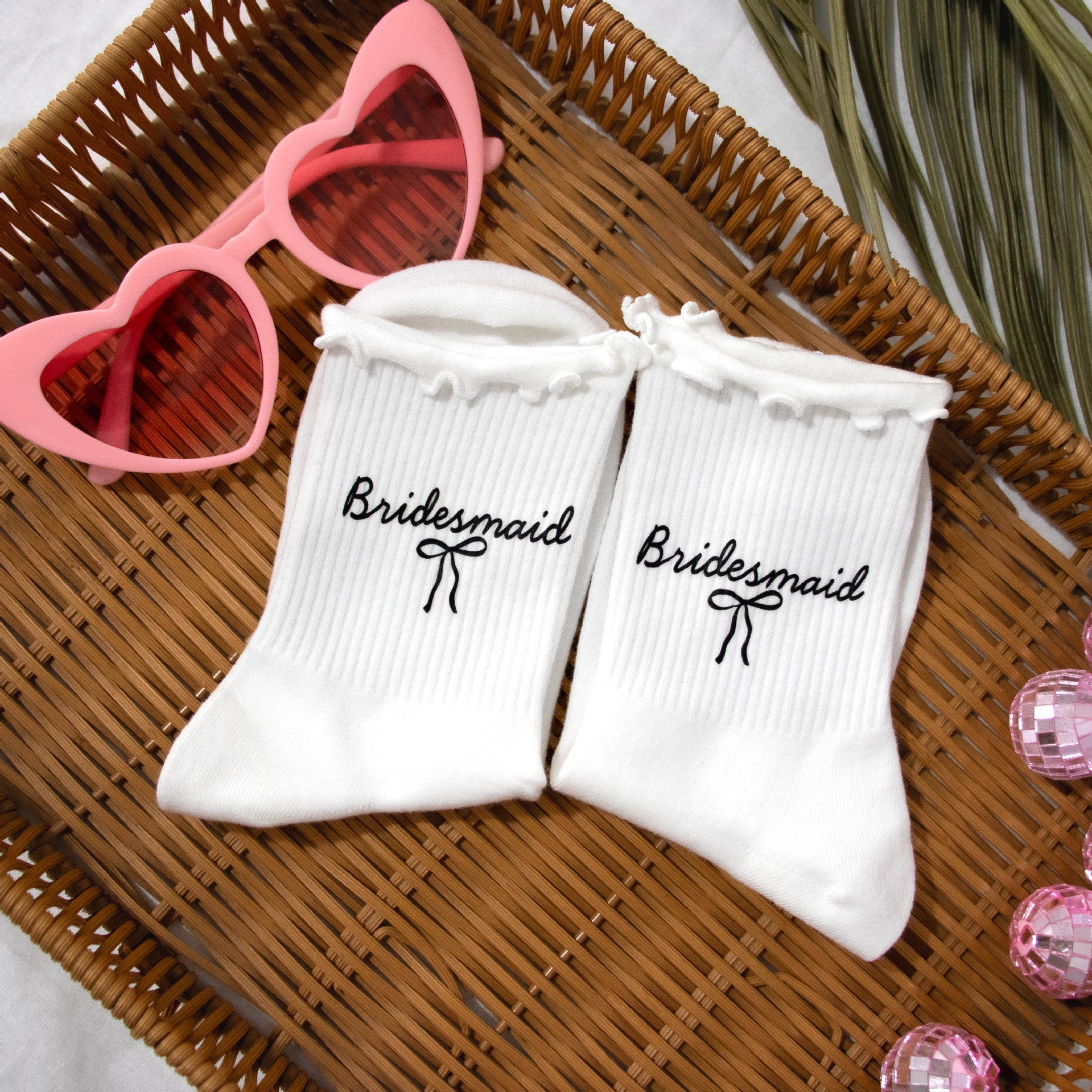 Lace-Trimmed Bride Mid-Calf Socks product detail
