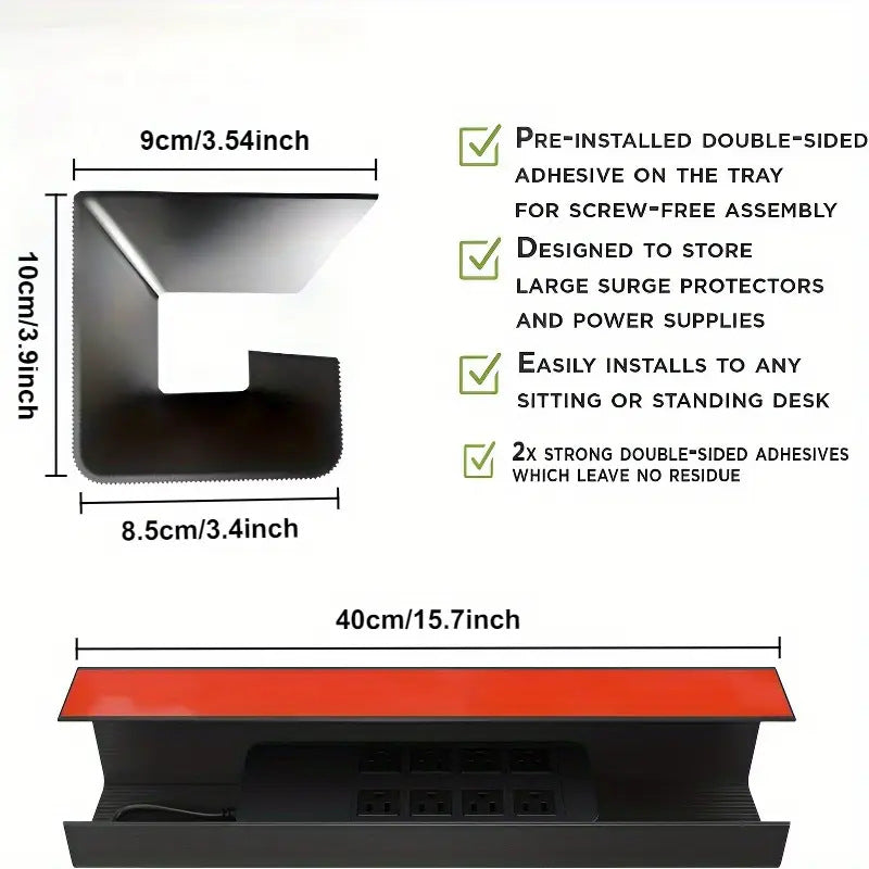 Under-Desk Cable Management Tray product detail