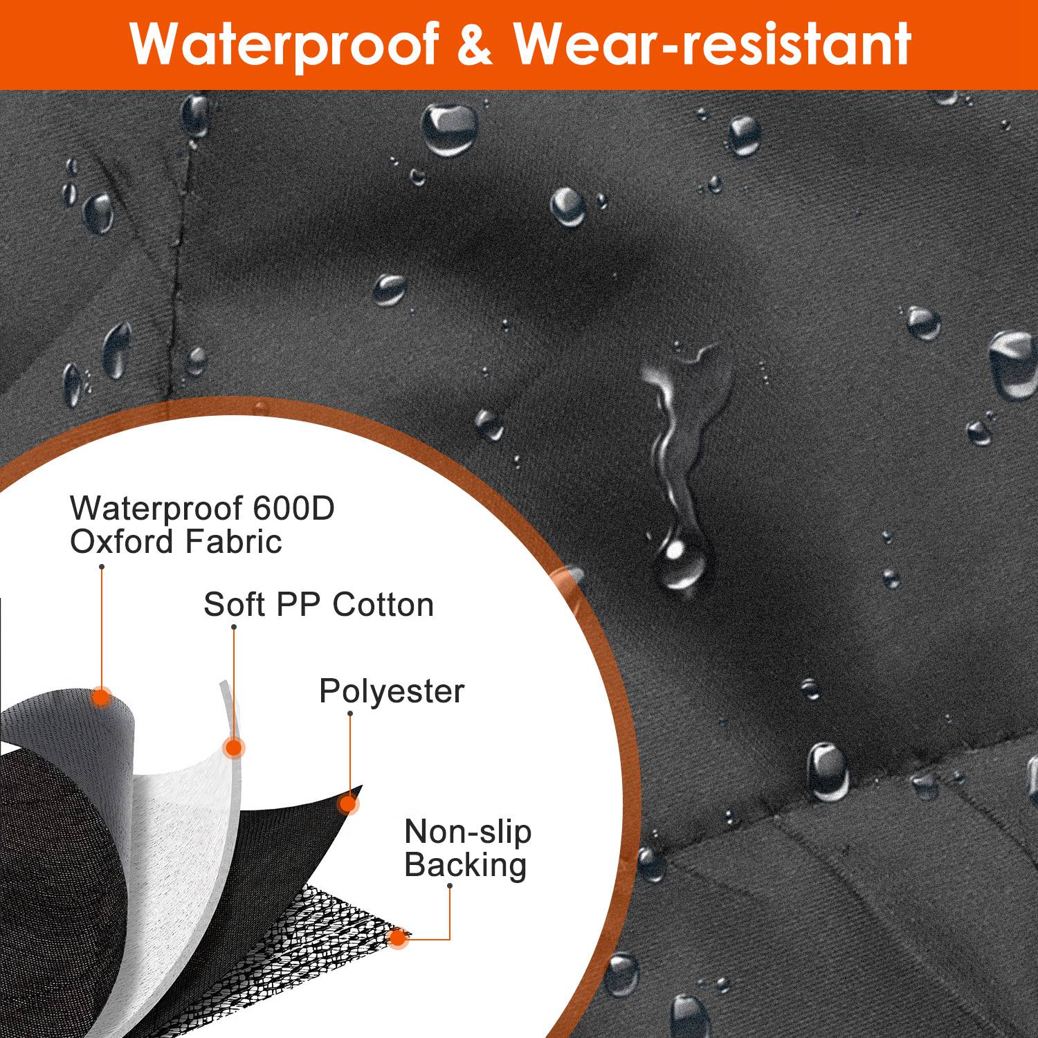 Waterproof Dog Car Seat Cover with Seat Belt detail 4