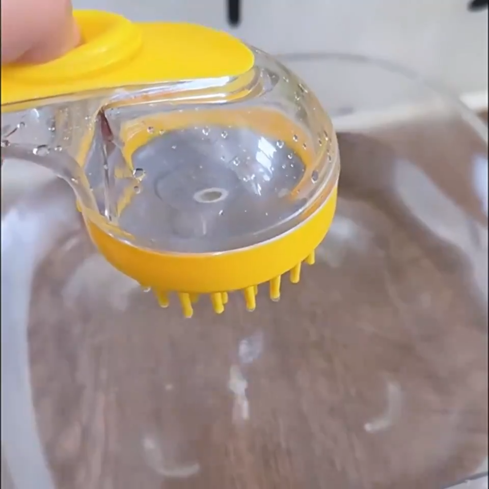 Long Handle Pet Bath Brush for Dogs and Cats